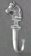 Silver finish Horse Head Hook