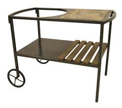 Charcoal Gray Table Cart for Cypress Ceramic Grill 