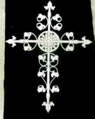antique white cross