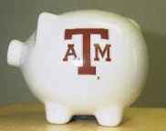 Piggy Bank with the Texas A&M Logo