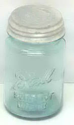 Pint Blue Jar with Zinc Lid