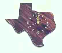 Texas Clock Made of Cedar