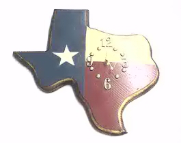 Texas Flag Clock