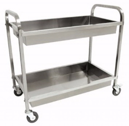 Stainless Serving Cart W/2 Trays