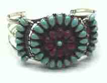 Large Red Turquoise Bracelet