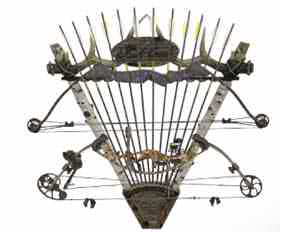 Poly Resin Metal 2-Bow, 12 Arrows Wall Rack