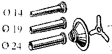 grinder stuffing tube set with 3 tube sizes