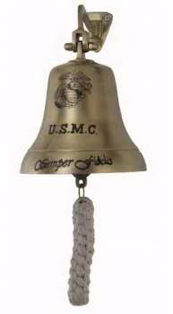 U.S.M.C. Bell Antique Brass