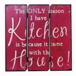 Wood Kitchen Plaque
