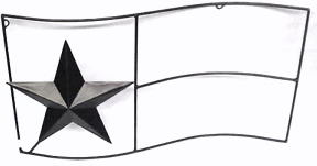 Wrought Iron Texas Flag Wall Decor