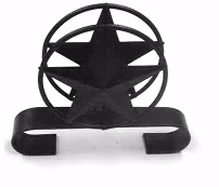 Wrought Iron Lone Star Napkin Holder With Scroll Base