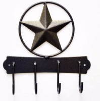 Bronzed Texas Star Iron Key Holder 