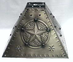 Tin Lamp Shade with Punched Holes