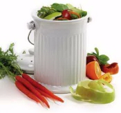 White Ceramic Compost Crock