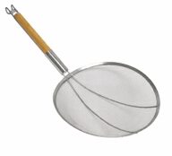 12 inch Mesh Skimmer with Wood Handle 