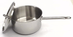 Stainless Steel Sauce pan with Lid 4.5 Qt
