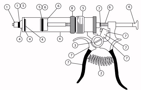 Parts for F. Dick Injector