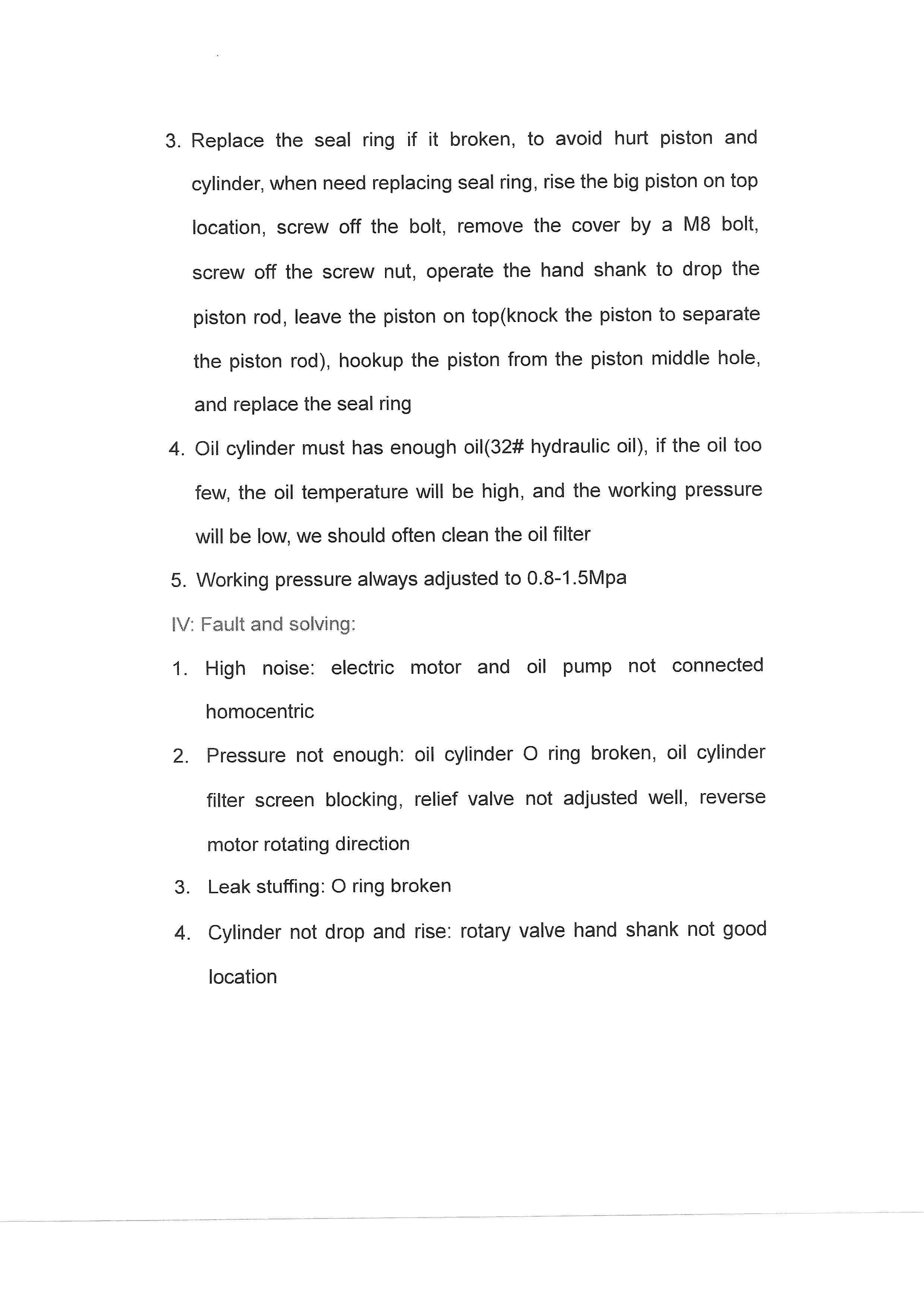 100 lb. Hydraulic Sausage Stuffer Manual