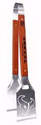 Heavy-duty stainless steel! Houston Texans Grill-A-Tongs