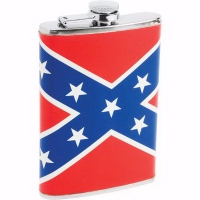 8oz Flask w/ Rebel Flag Wrap 8oz Flask w/ Rebel Flag Wrap