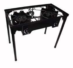 Dual Burner Cast Iron Metal Stove