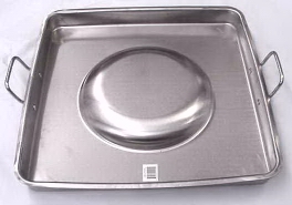 21 inch Square Convex Stainless Steel Comal