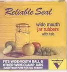 Reliable Seal Wide Mouth Jar Rubbers with Tab