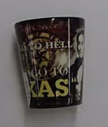 Black Davy Crockett Texas Shot Glass