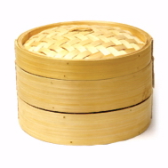 2 Tier Bamboo Steamer with Lid