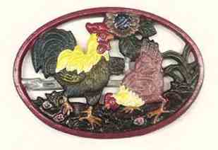 hen/rooster trivet