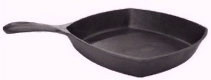 Cast Iron 10 Square Skillet w/2 inch sides