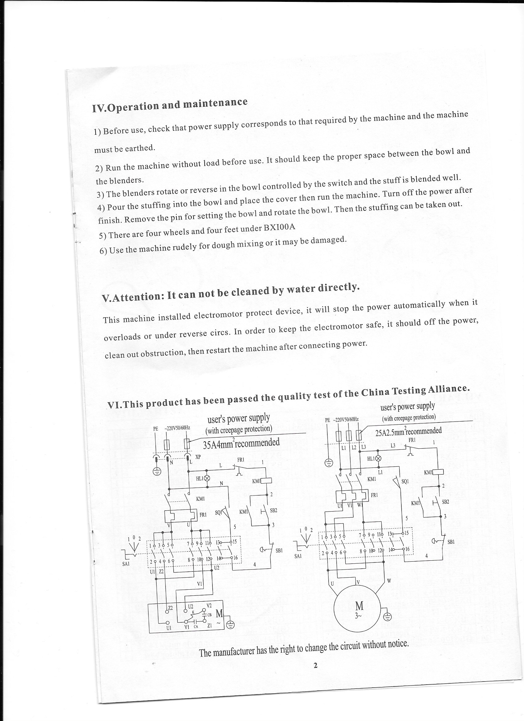 Commercial Meat Mixer Wiring Diagram