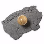 Cast Iron with Wooden Handle Bacon Press