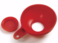 Silicone Wide Mouth Funnel with removable strainer