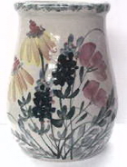 Large Crock Spoon Jar Wildflower