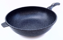 13 inch Ceramic Marble Coated Cast Aluminium Non Stick Fry Pan  