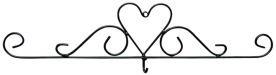 Wrought Iron Heart Calendar Hook