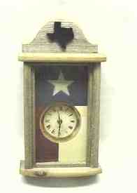 Vertical Texas Flag Clock