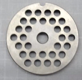 Stainless Steel Grinder Plate for #323 Or #8 w/ 6 mm holes