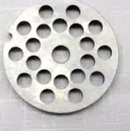 Grinder Plate for #323 Or #8 w/ 8 mm holes 