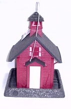 Red School House Bird Feeders