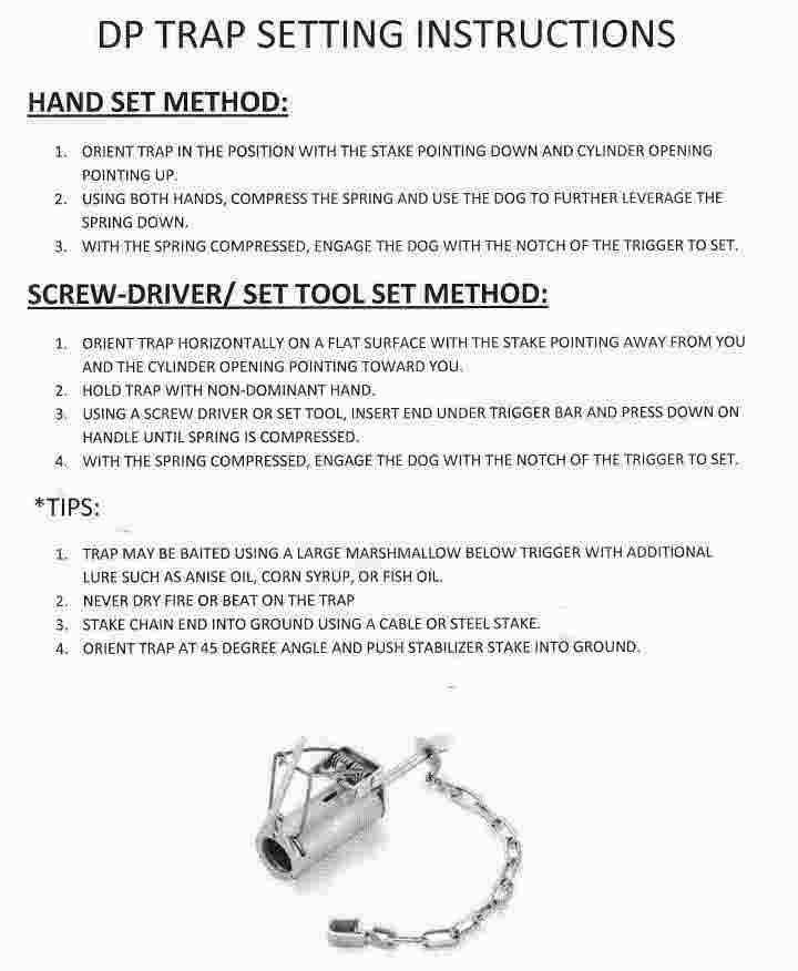 Racoon Trap Instructions