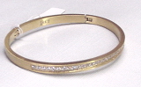 Half Eternity Gold Bangle 