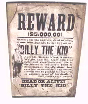 Reward Billy the Kid