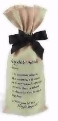 Gift Bridesmaid Wine Bag Gift