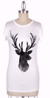 Show off your pride wearing this shirt! Ivory Shirt with Black Buck