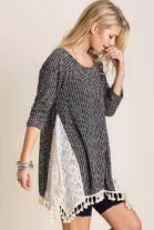 Sweater Top w/ Tassel Sweater Top w/ Tassel