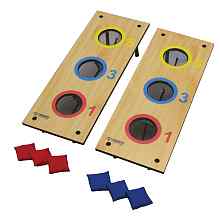 2 in 1 3 Hole Bag Toss and 3 Hole Washer Toss Game Set