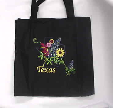 Wildflower Black Tote