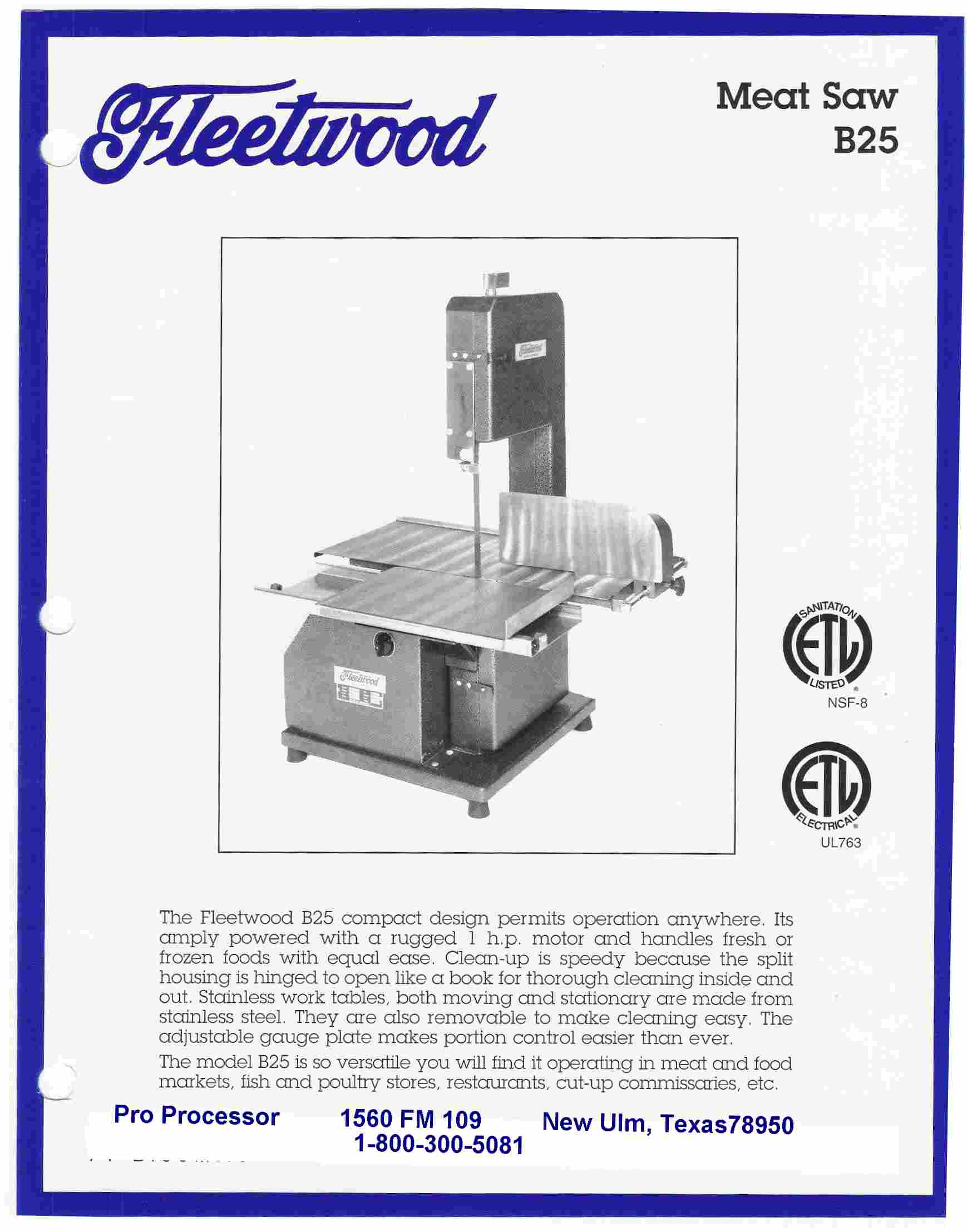 B25 Product Sheet